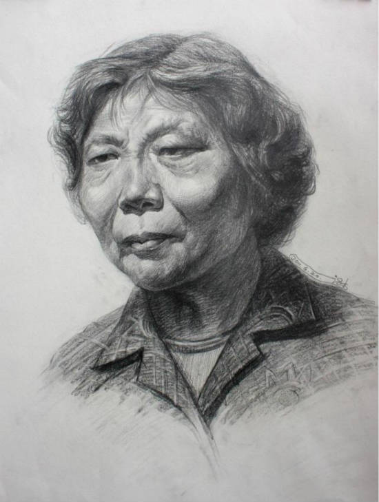 高考人物素描作品