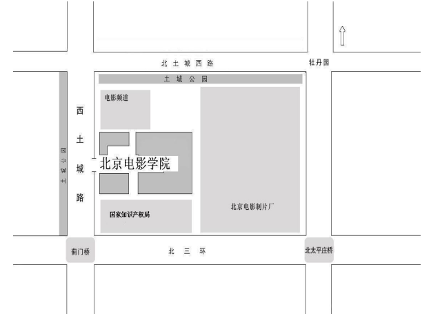 北京电影学院方位图