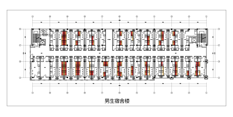 男生宿舍房间分布示意图